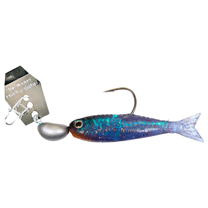 Z-MAN ChatterBait Flashback Mini 3.54g Silver / Blue sivulta, pää vasemmalla