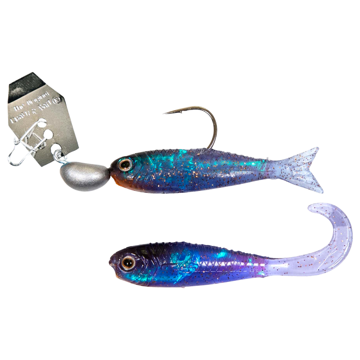 Z-MAN ChatterBait Flashback Mini 3.54g Silver / Blue ja vaihtotrailer