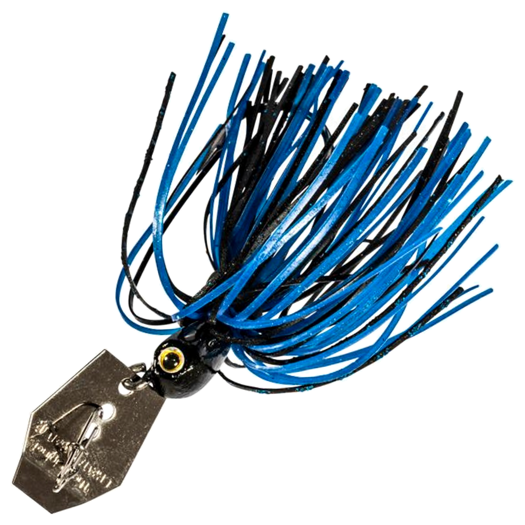 Z-Man Chatterbait Micro 3.54g, väri Blue/Black: musta pää, musta ja sininen helma, hopeinen lapa