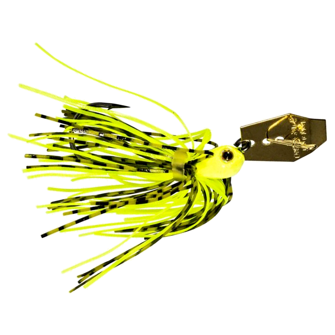 Z-Man Chatterbait Micro 3.54g Chartreuse sivulta, pää oikealla