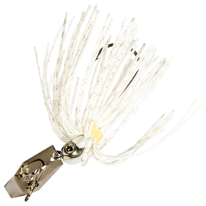 Z-Man Chatterbait Micro 3.54g, väri White: valkoinen pää ja helma, hopeinen lapa