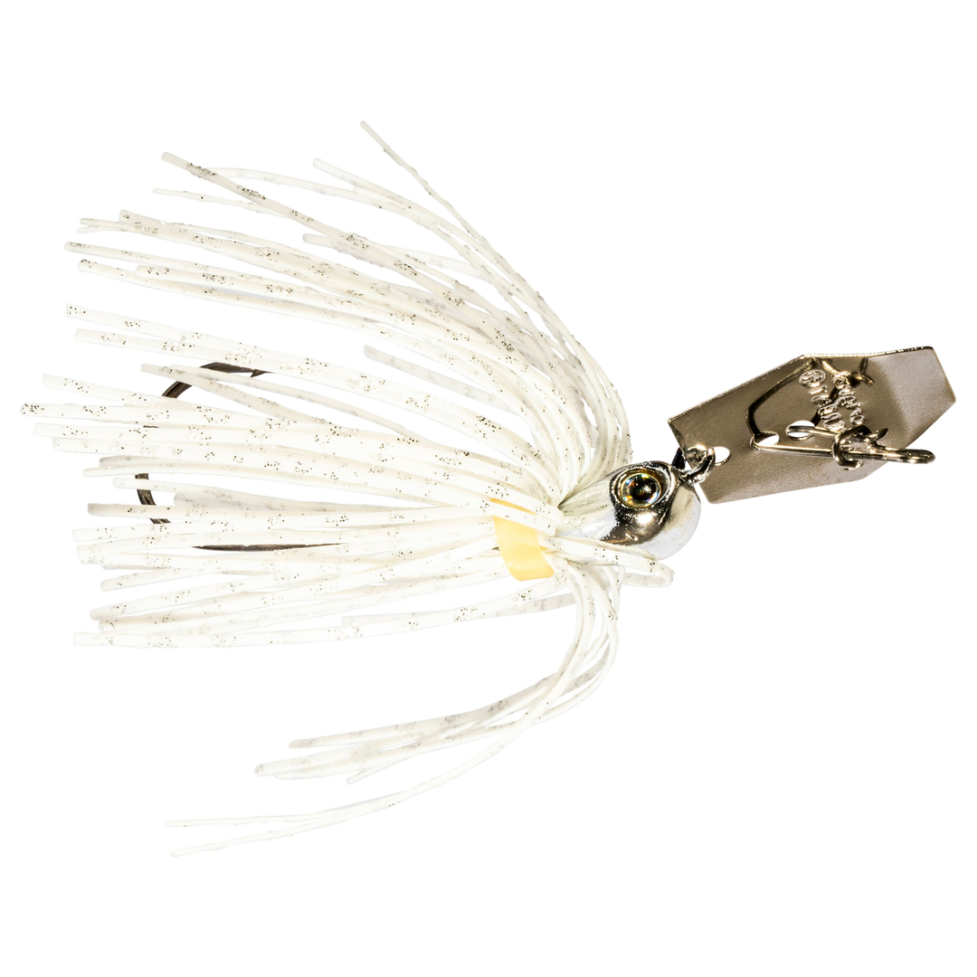 Z-Man Chatterbait Micro 3.54g White sivulta, pää oikealla