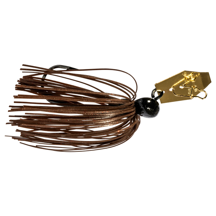 Z-Man Chatterbait Mini 7g Brown / Black sivulta, pää oikealla