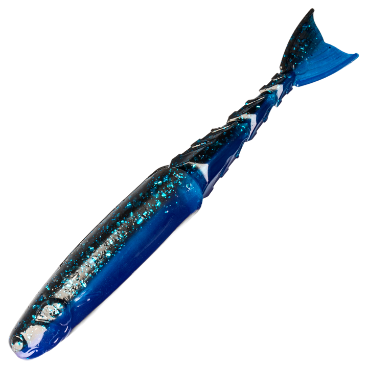 Z-Man ChatterShad Jigi 3.5", väri Black/Blue Laminate: tummansininen selkä, sininen kylki ja hopeiset hileet