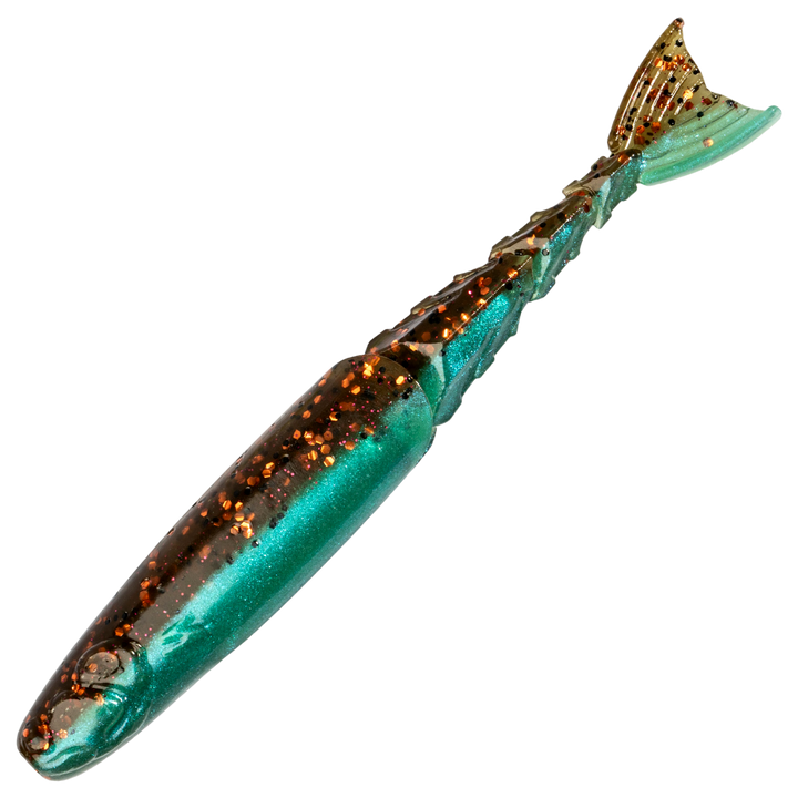 Z-Man ChatterShad Jigi 3.5", väri Bluegill: ruskea selkä ja sinivihreä vatsa