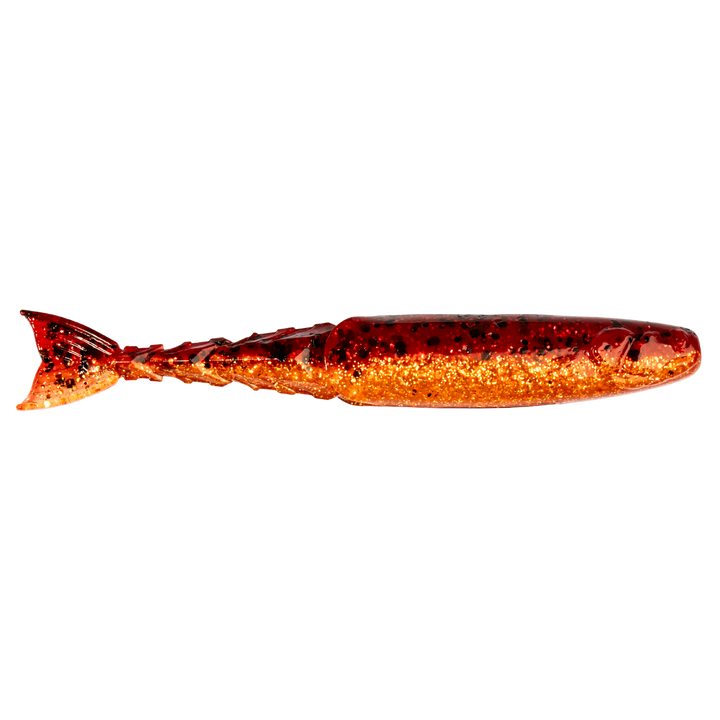 Z-Man ChatterShad Jigi 3.5" Fire Craw sivulta, pää oikealla