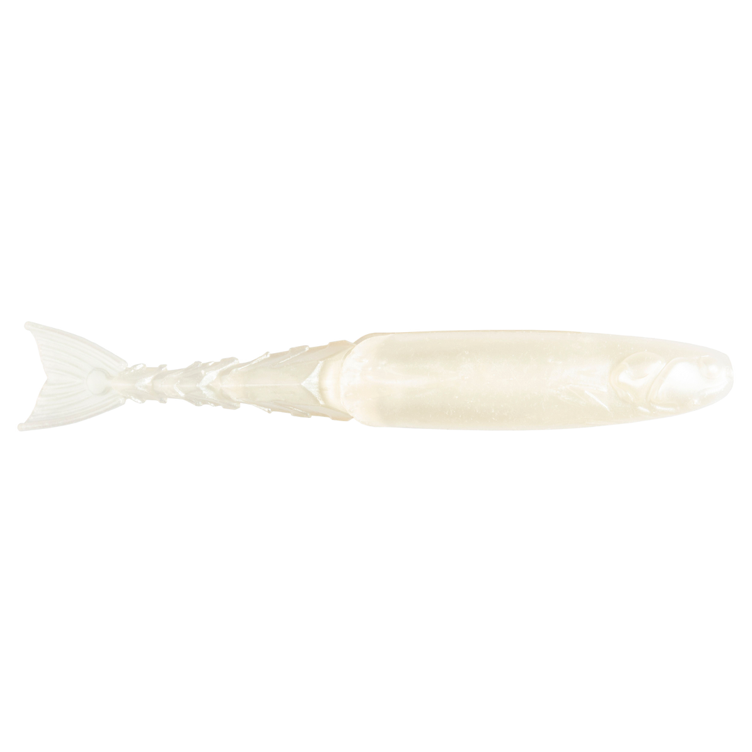 Z-Man ChatterShad Jigi 3.5" Pearl sivulta, pää oikealla