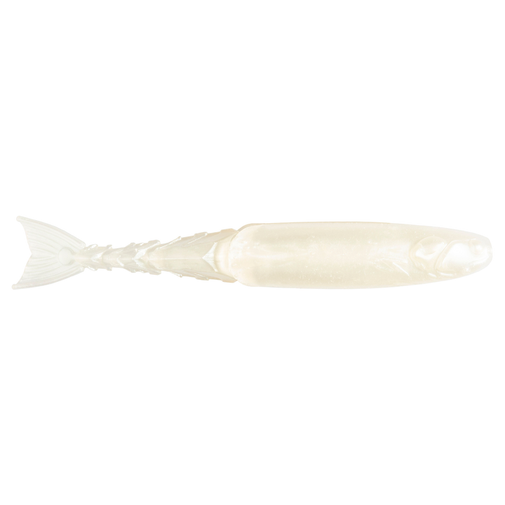 Z-Man ChatterShad Jigi 3.5" Pearl sivulta, pää oikealla