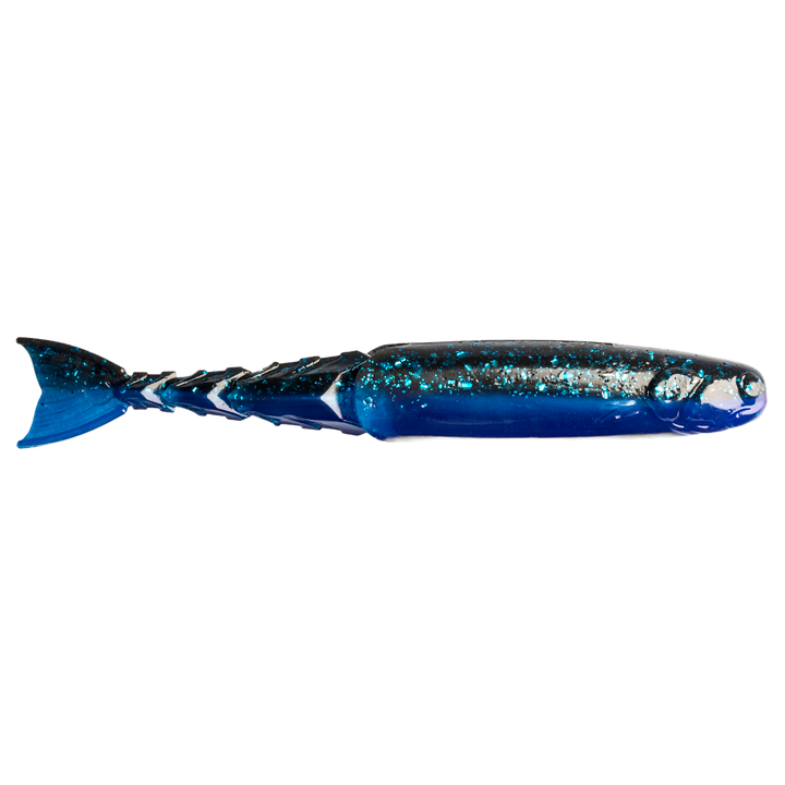 Z-Man ChatterShad Jigi 4.5" Black/Blue Laminate sivulta, pää oikealla