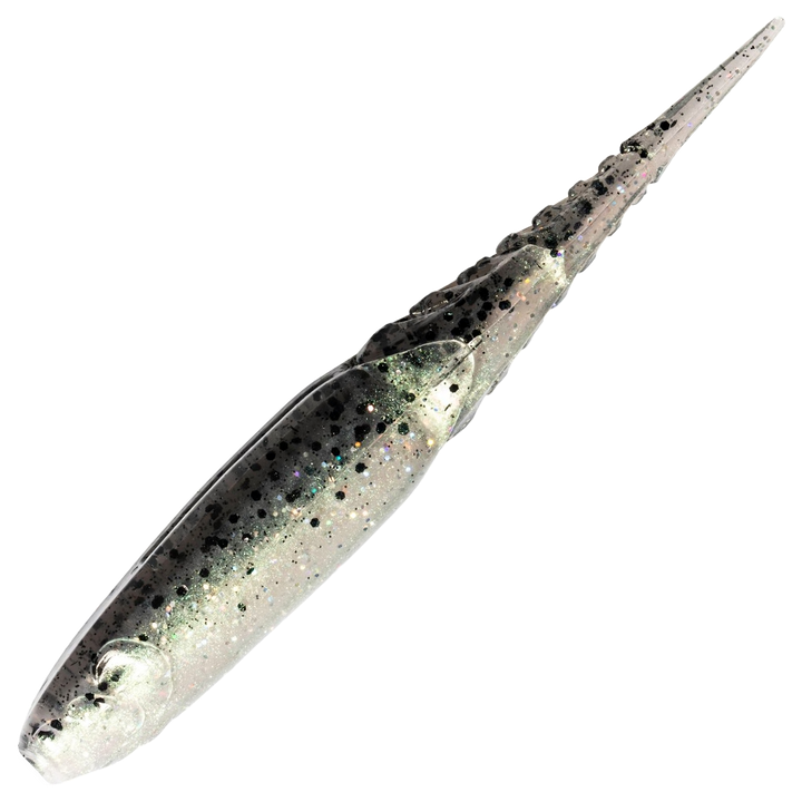 Z-Man Chatterspike Jigi 4.5", väri Bad Shad: tumma selkä, valkoinen kylki ja mustat pilkut