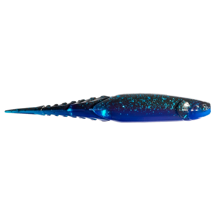 Z-Man Chatterspike Jigi 4.5" Black/Blue Laminate sivulta, pää oikealla
