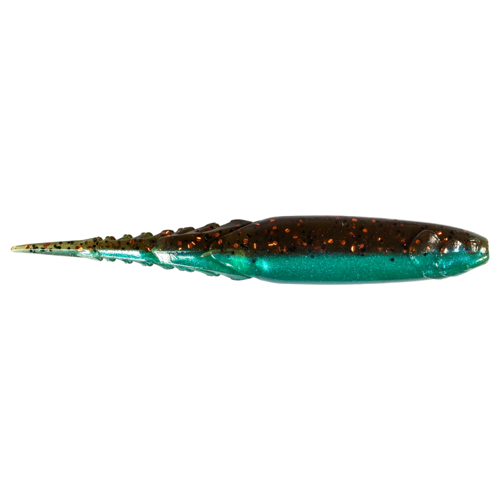 Z-Man Chatterspike Jigi 4.5" Bluegill sivulta, pää oikealla