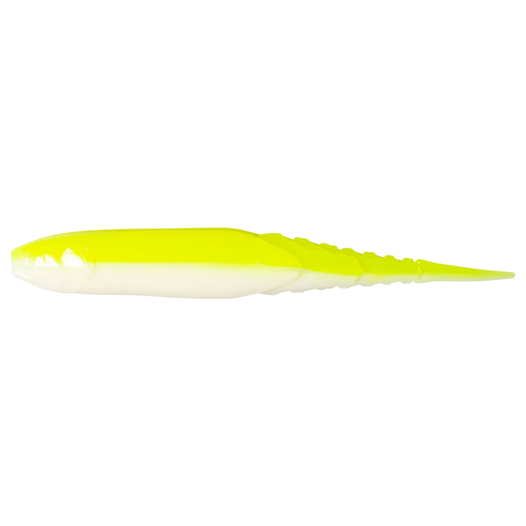 Z-Man Chatterspike Jigi 4.5" Chartreuse/White sivulta, pää vasemmalla