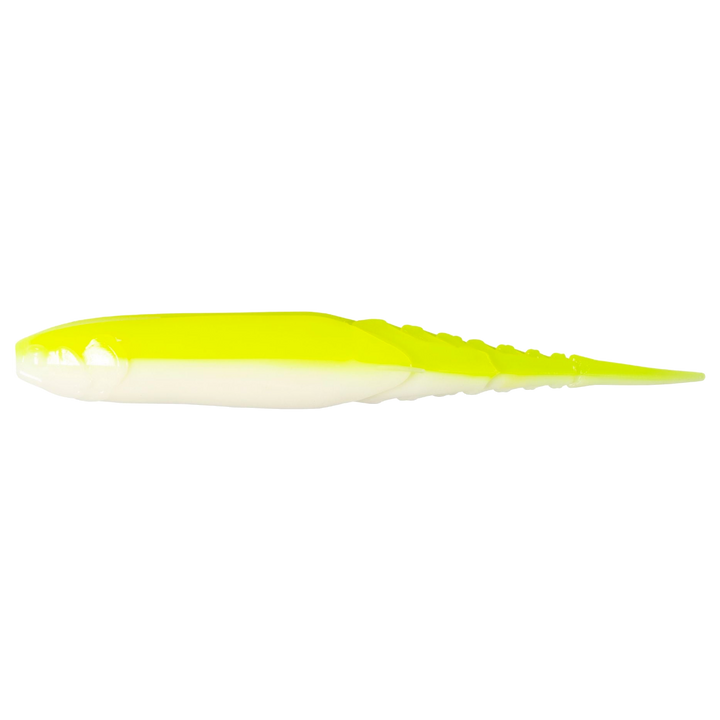 Z-Man Chatterspike Jigi 4.5" Chartreuse/White sivulta, pää vasemmalla