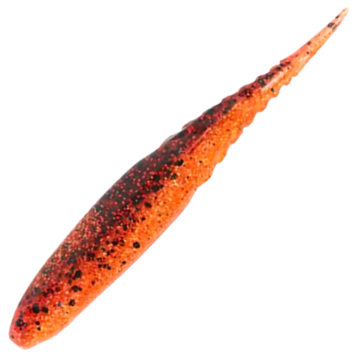 Z-Man Chatterspike Jigi 4.5", väri Fire Craw: punaoranssi runko ja tummat pilkut