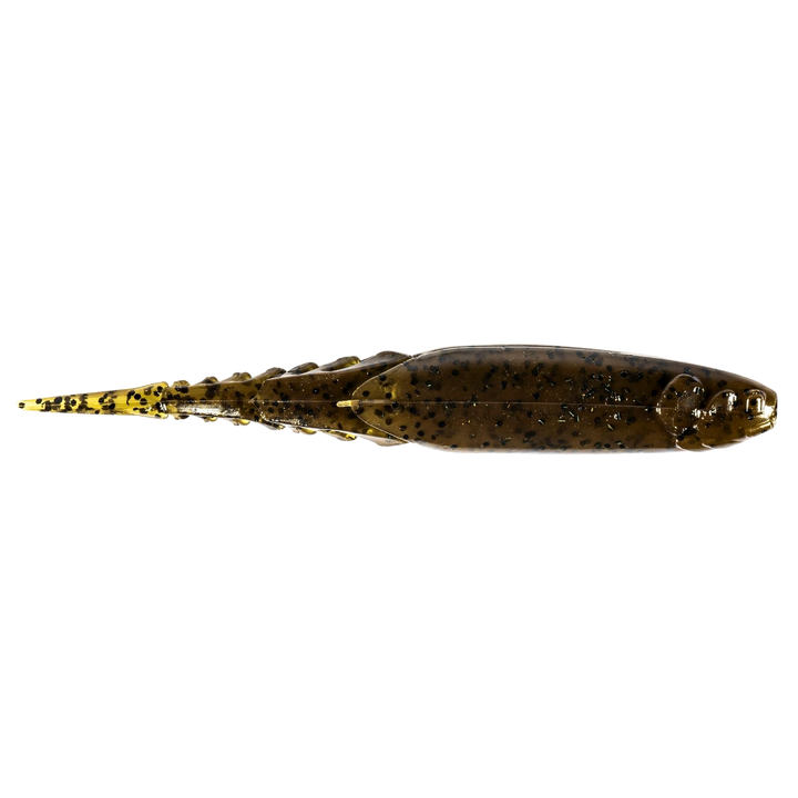 Z-Man Chatterspike Jigi 4.5" Green Pumpkin sivulta, pää oikealla