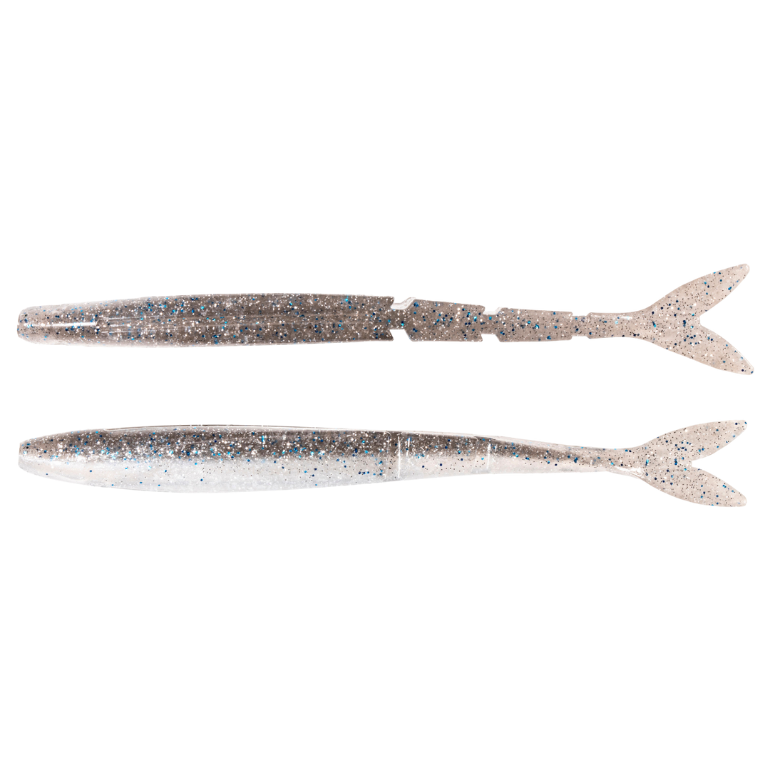 Z-Man DarterZ Jigi 6" Smoky Shad sivulta ja ylhäältä