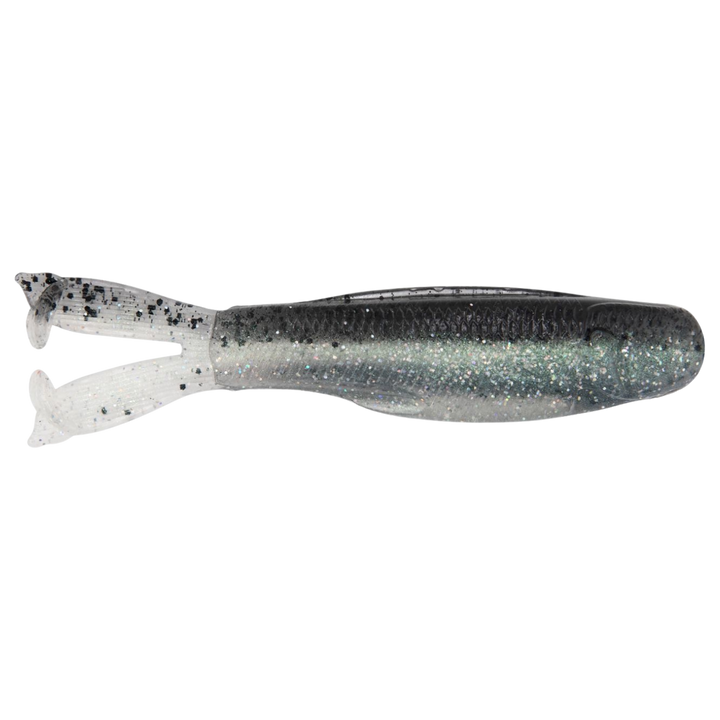 Z-Man Diezel KickerZ Jigi 3.25" Bad Shad sivulta, pää oikealla