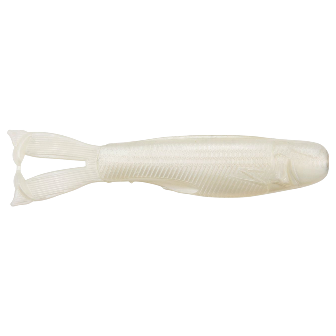 Z-Man Diezel KickerZ Jigi 3.25" Pearl sivulta, pää oikealla