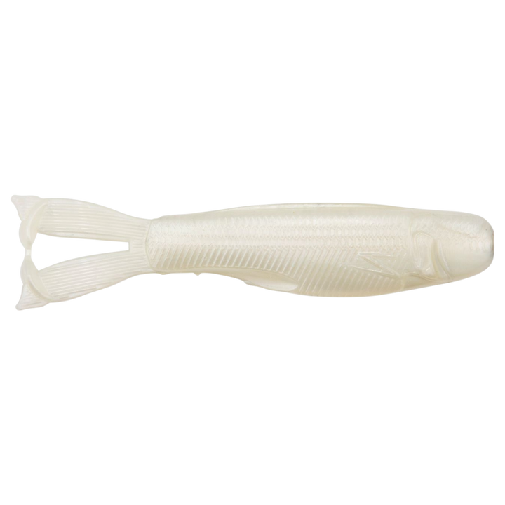 Z-Man Diezel KickerZ Jigi 4.5" Pearl sivulta, pää oikealla