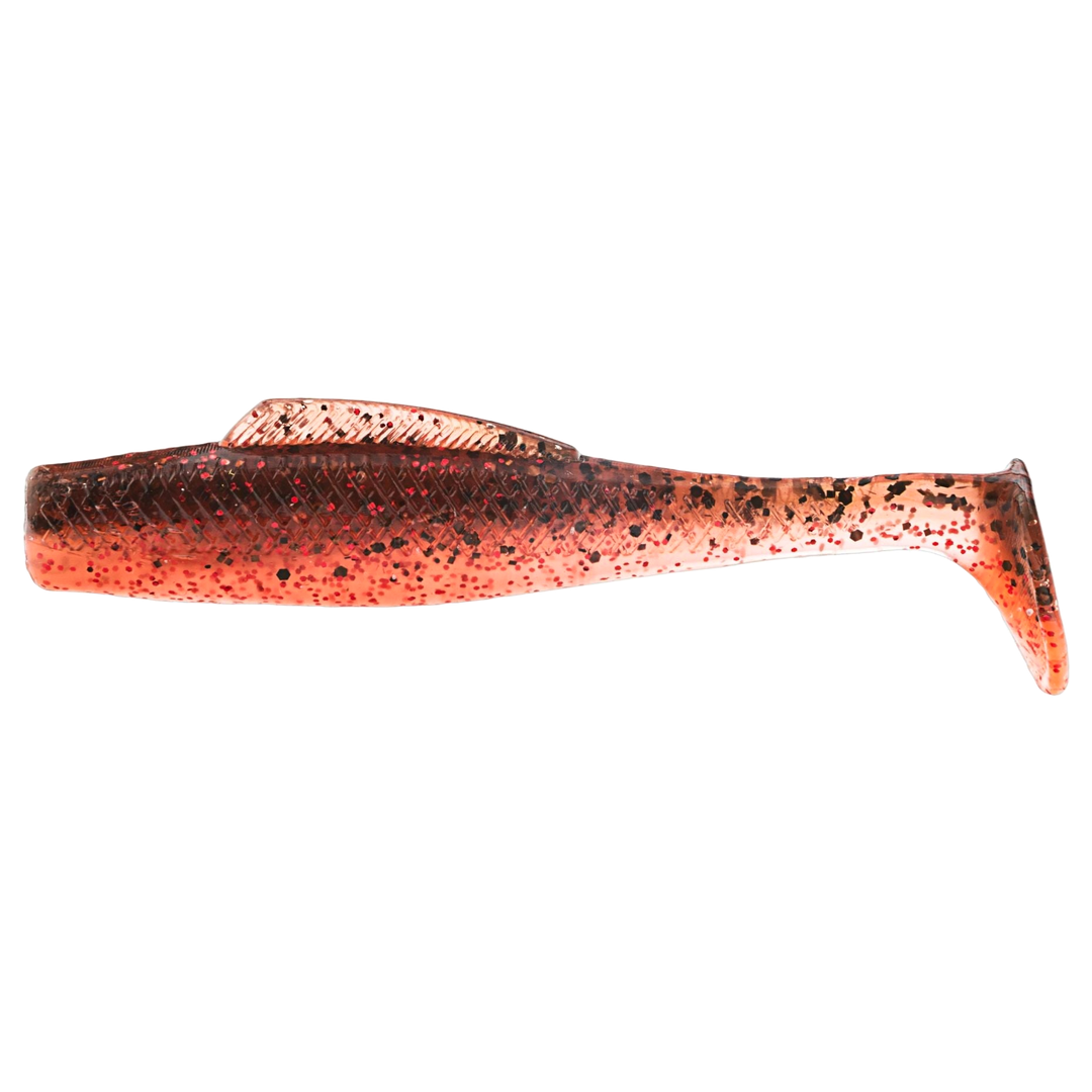 Z-Man MinnowZ Jigi 3" Calico Candy sivulta, pää vasemmalla