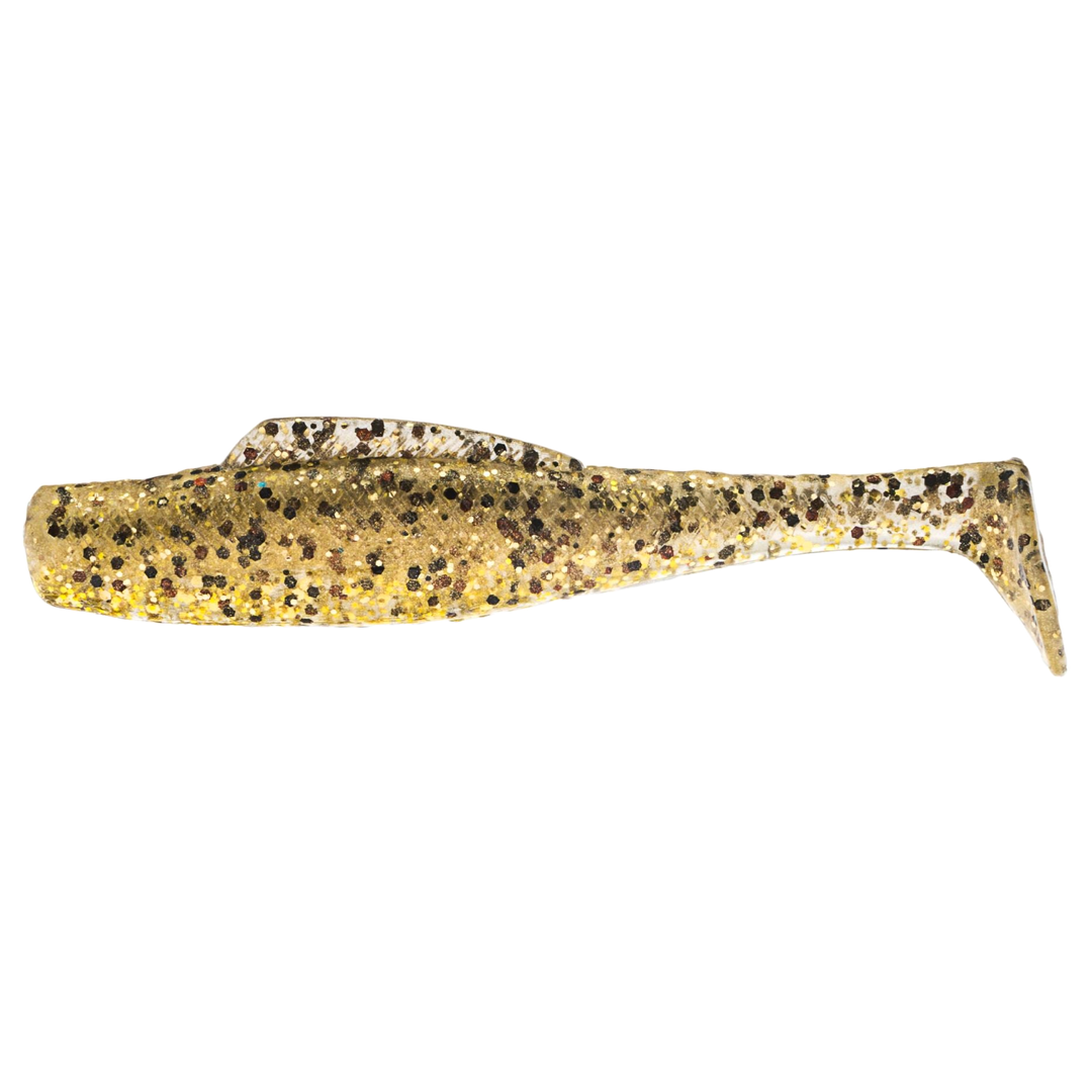 Z-Man MinnowZ Jigi 3" Golden Boy sivulta, pää vasemmalla