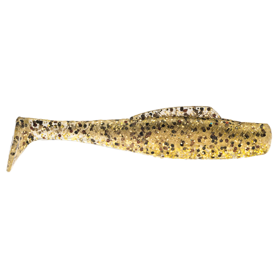 Z-Man MinnowZ Jigi 3" Golden Boy sivulta, pää oikealla