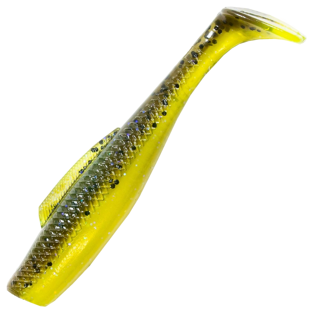 Z-Man MinnowZ Jigi 3", väri Hot Snakes: tumma selkä ja keltainen kylki