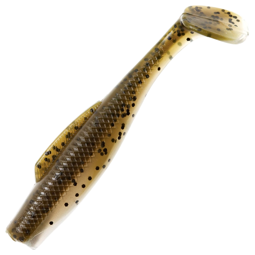 Z-Man MinnowZ Jigi 3", väri Mud Minnow: oliivinruskea runko ja tummat pilkut