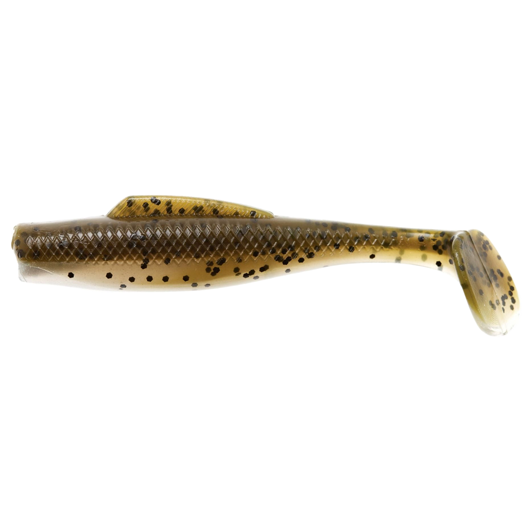 Z-Man MinnowZ Jigi 3" Mud Minnow sivulta, pää vasemmalla