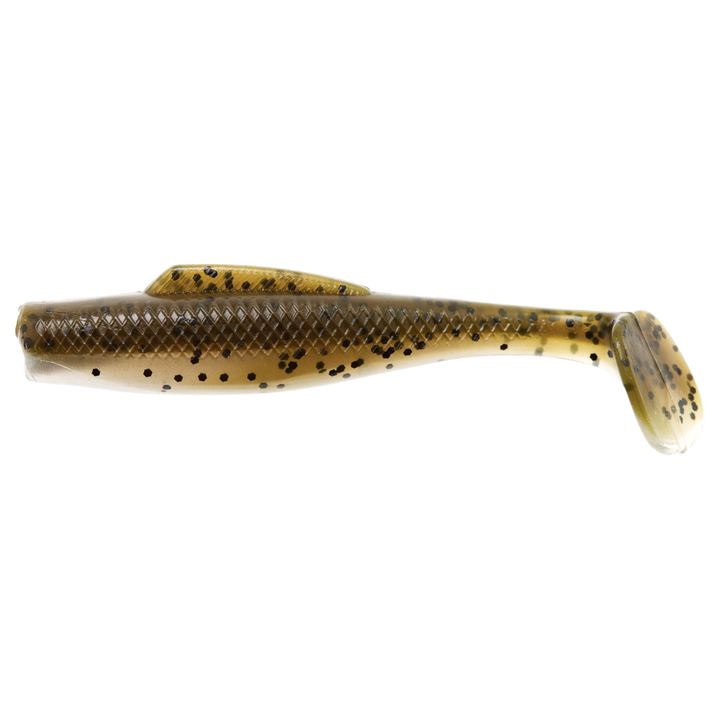 Z-Man MinnowZ Jigi 3" Mud Minnow sivulta, pää vasemmalla