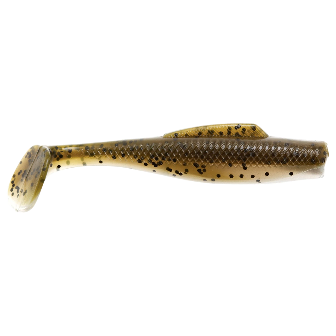 Z-Man MinnowZ Jigi 3" Mud Minnow sivulta, pää oikealla