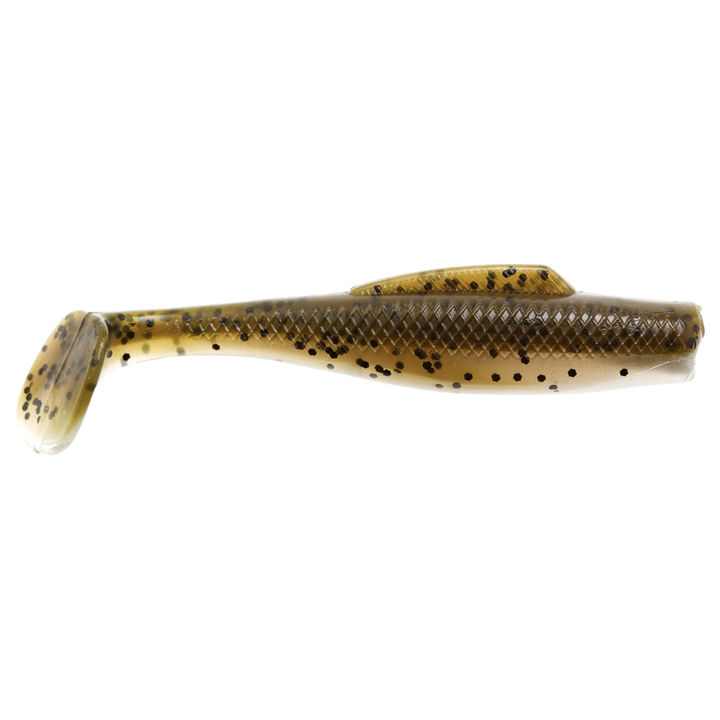 Z-Man MinnowZ Jigi 3" Mud Minnow sivulta, pää oikealla