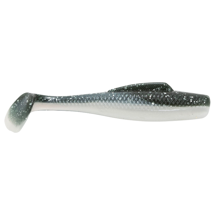 Z-Man MinnowZ Jigi 3" Mulletron sivulta, pää oikealla