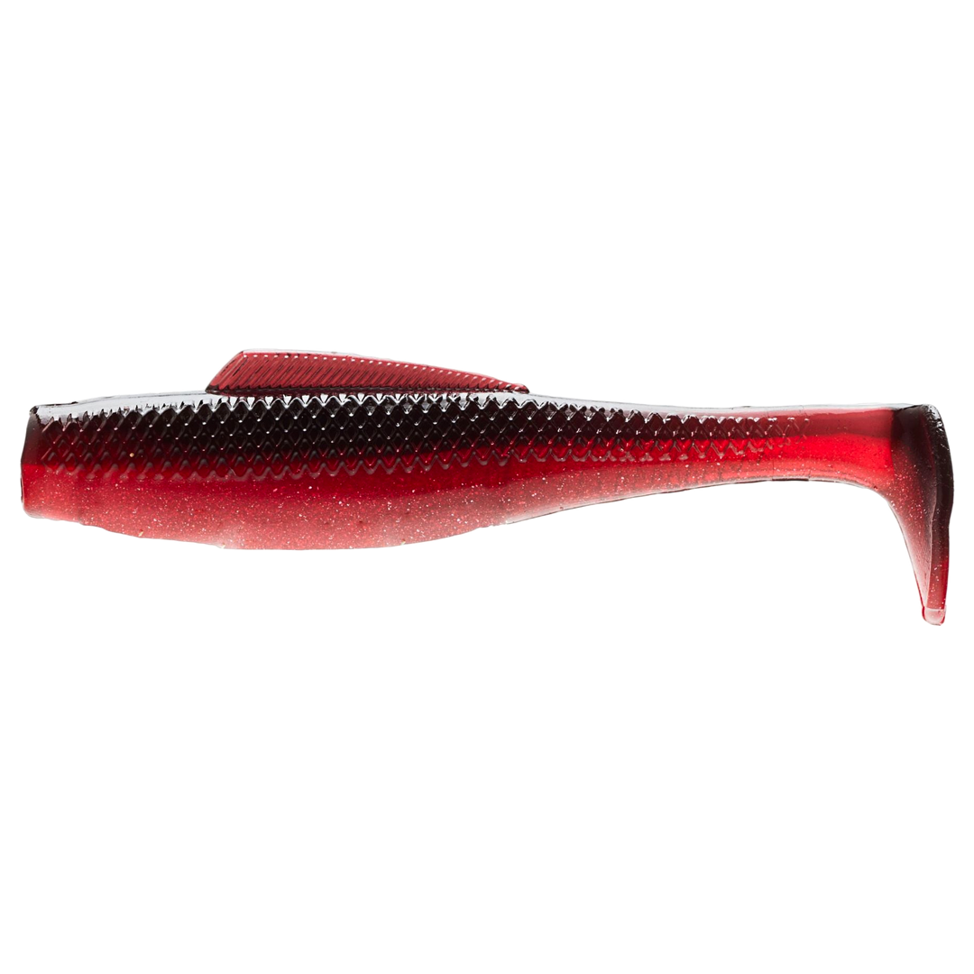 Z-Man MinnowZ Jigi 3" Red Shad sivulta, pää vasemmalla