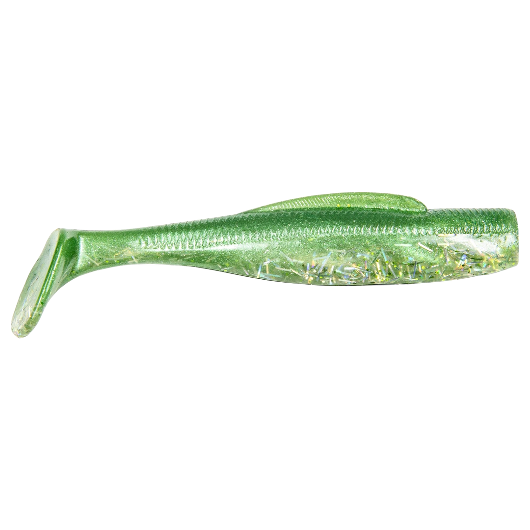 Z-Man DieZel MinnowZ Jigi 4" Creole Croaker sivulta, pää oikealla