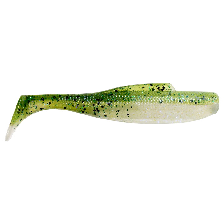 Z-Man DieZel MinnowZ Jigi 4" Green Lantern sivulta, pää oikealla