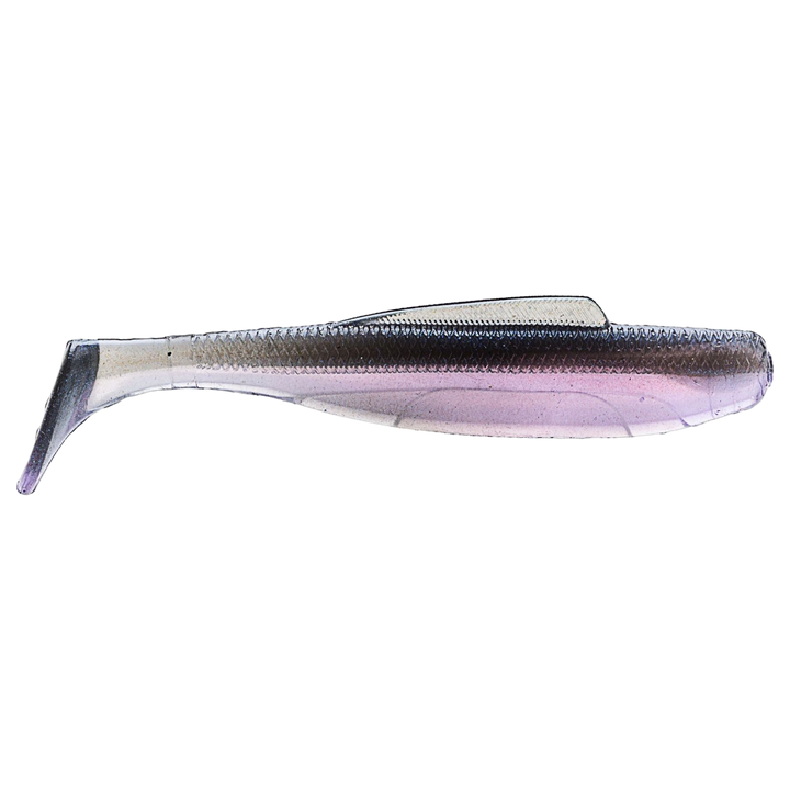 Z-Man DieZel MinnowZ Jigi 4" Mood Ring sivulta, pää oikealla