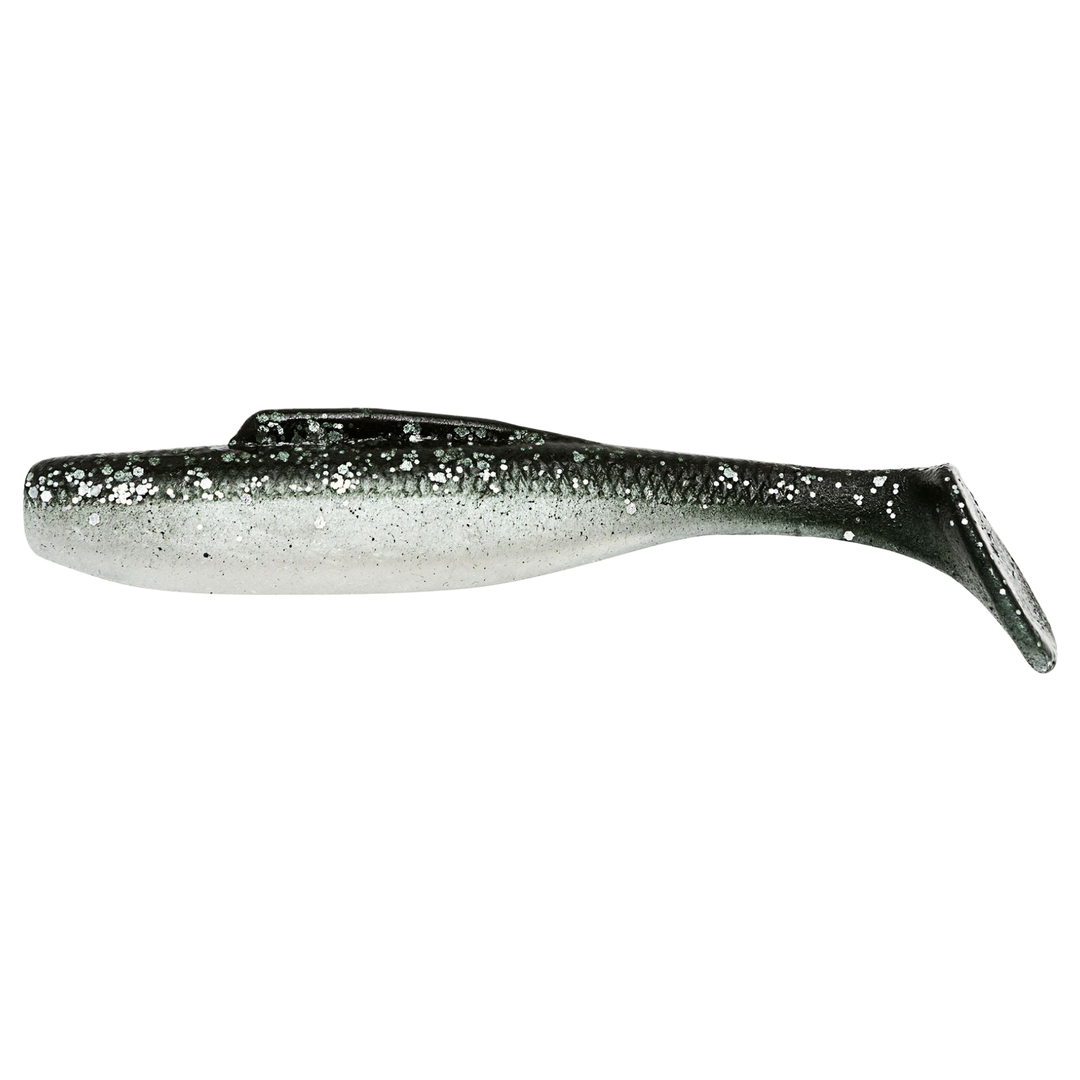 Z-Man DieZel MinnowZ Jigi 4" Mulletron sivulta, pää vasemmalla