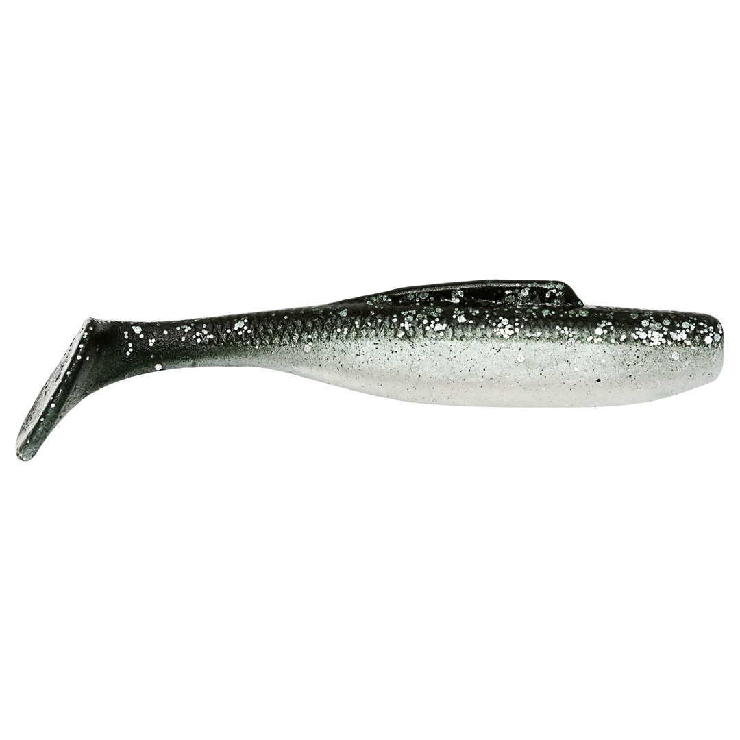 Z-Man DieZel MinnowZ Jigi 4" Mulletron sivulta, pää oikealla