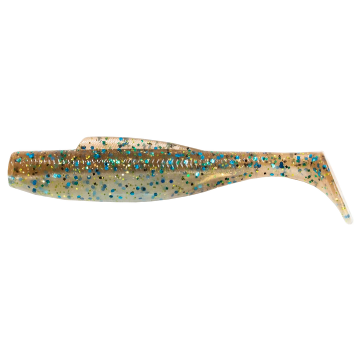Z-Man DieZel MinnowZ Jigi 4" PinFish sivulta, pää vasemmalla