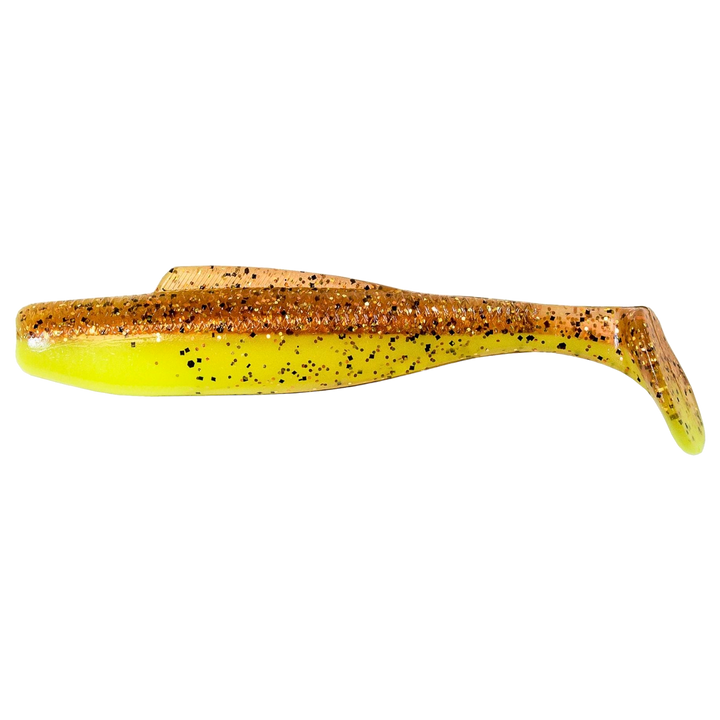 Z-Man DieZel MinnowZ Jigi 4" Sexy Penny sivulta, pää vasemmalla