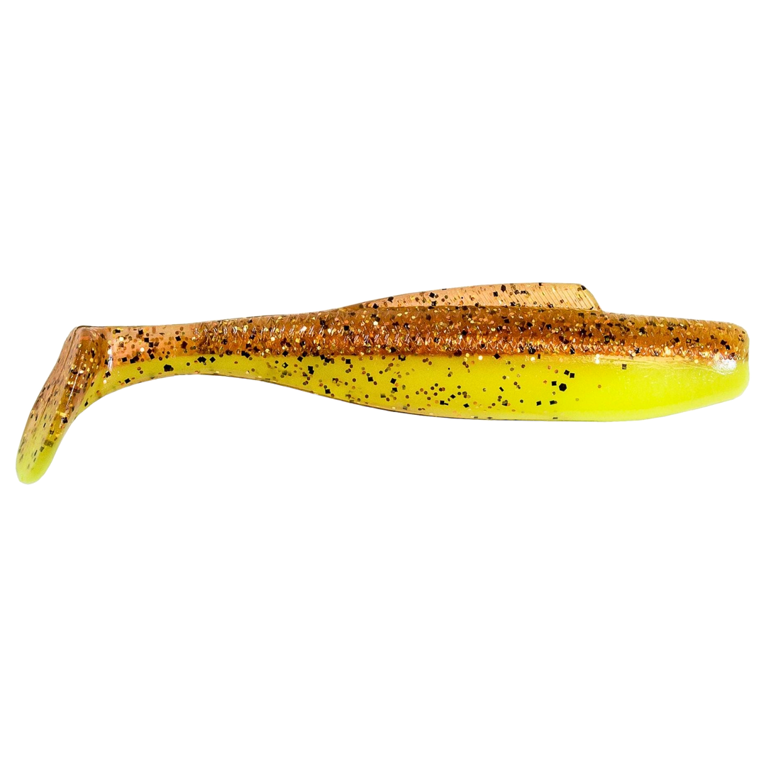 Z-Man DieZel MinnowZ Jigi 4" Sexy Penny sivulta, pää oikealla