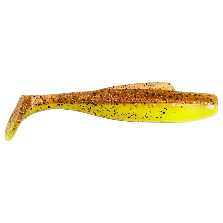 Z-Man DieZel MinnowZ Jigi 4" Sexy Penny sivulta, pää oikealla