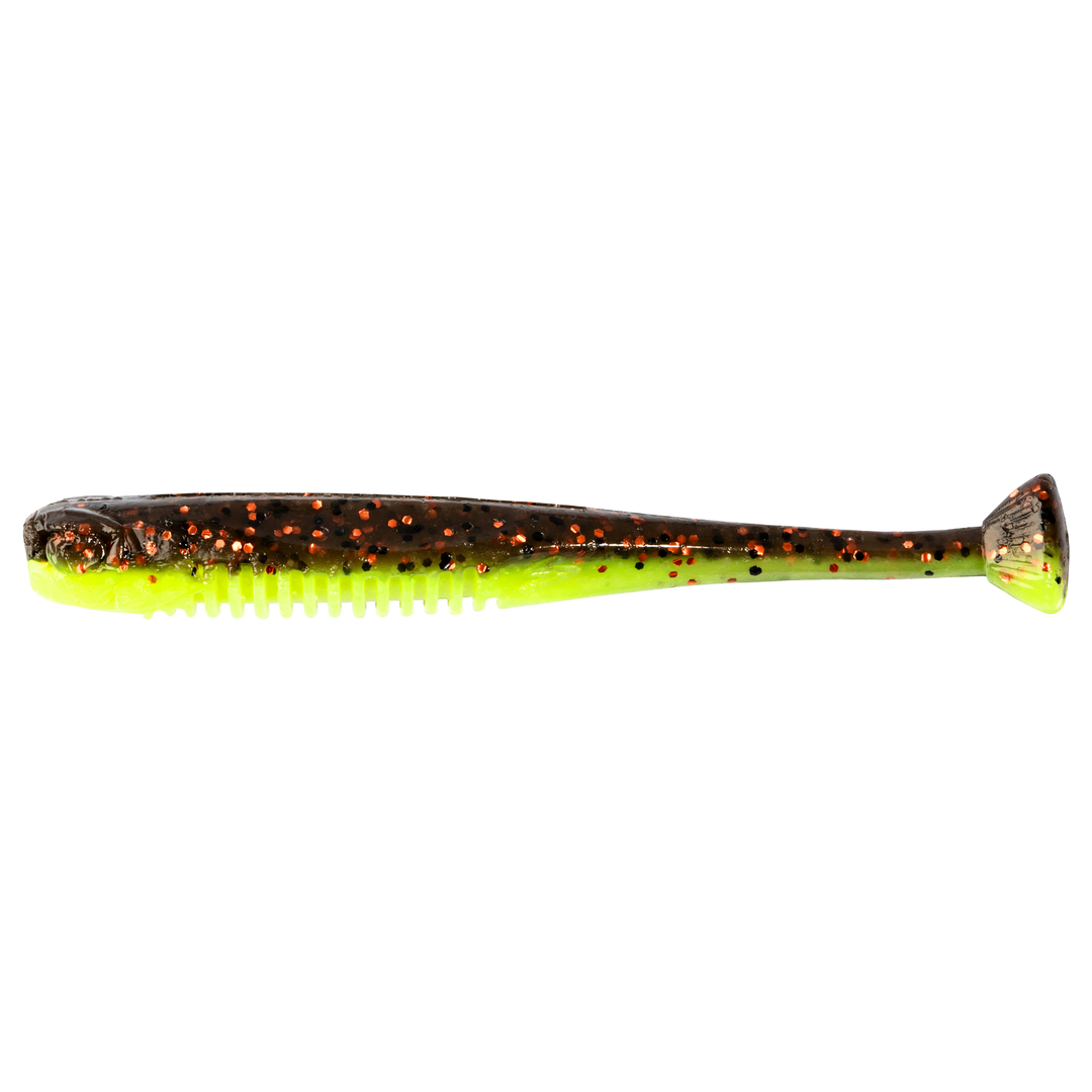Z-Man Drop KickerZ Jigi 2.75" Coppertreuse sivulta, pää vasemmalla