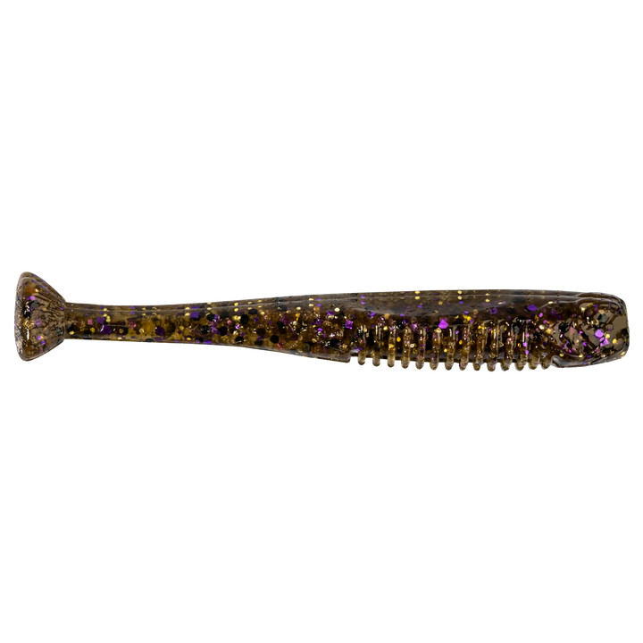 Z-Man Drop KickerZ Jigi 2.75" Green Pumpkin Goby sivulta, pää oikealla