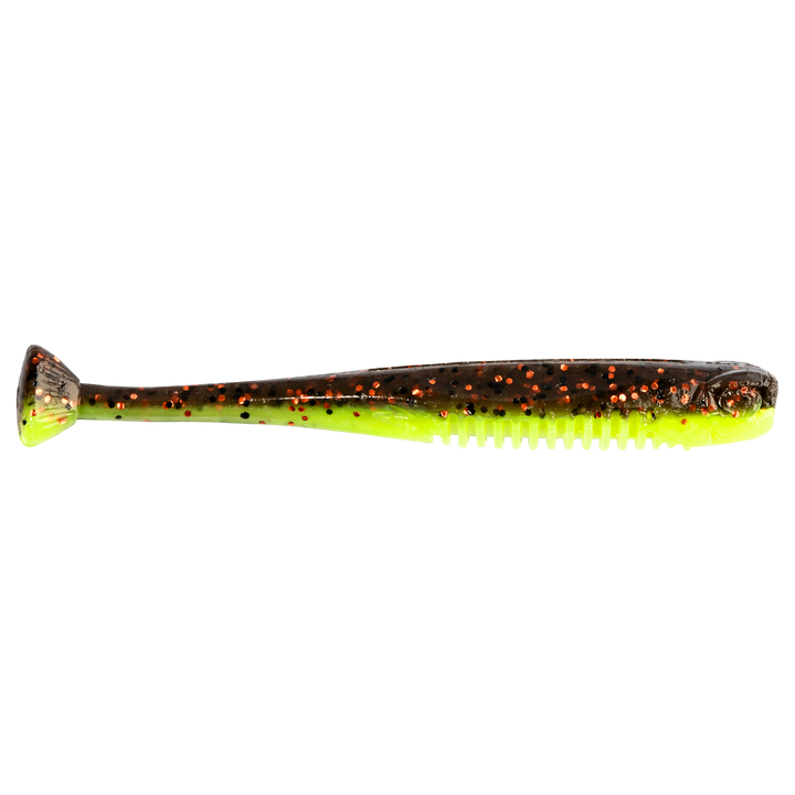 Z-Man Drop KickerZ Jigi 3.5" Coppertreuse sivulta, pää oikealla