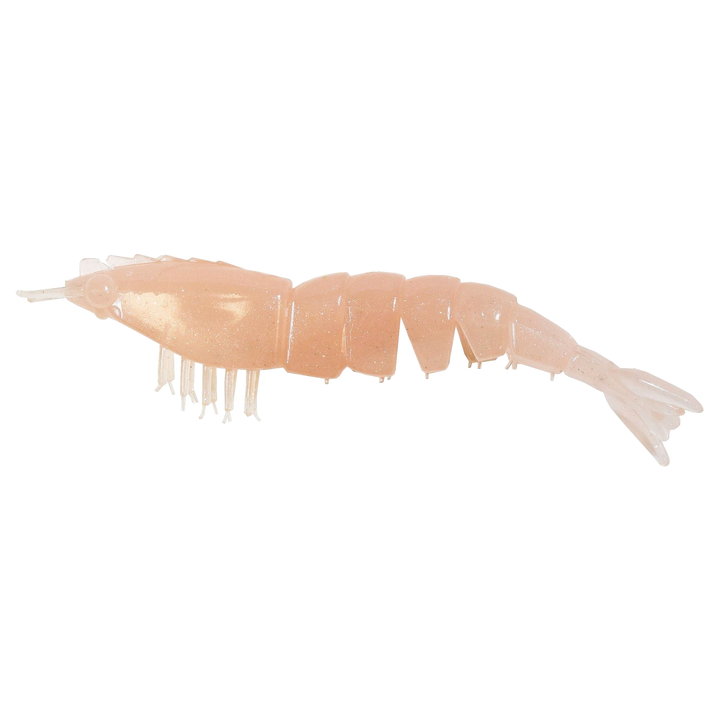 Z-Man EZ ShrimpZ Unrigged Jigi 3.5" Natural sivulta, pää vasemmalla