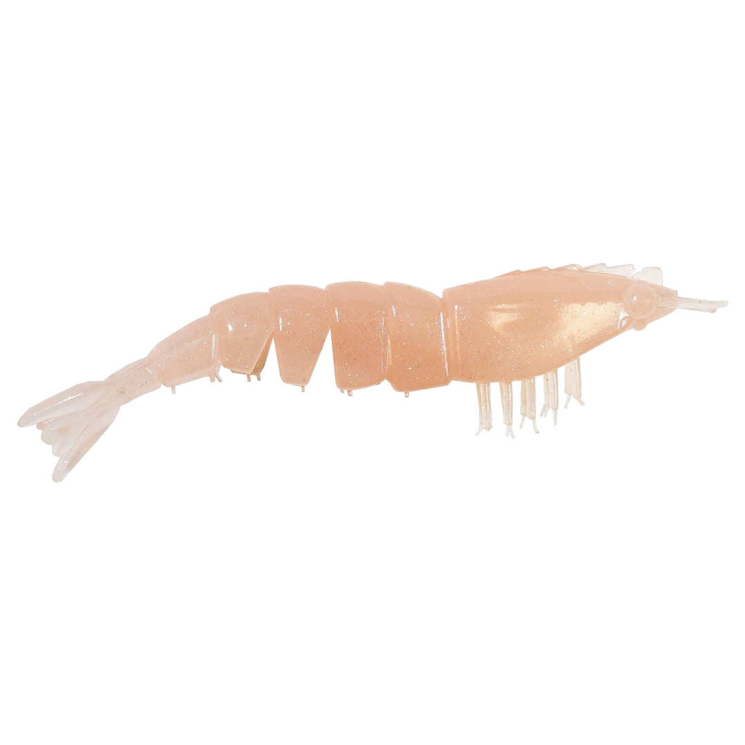 Z-Man EZ ShrimpZ Unrigged Jigi 3.5" Natural sivulta, pää oikealla