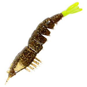 Z-Man EZ ShrimpZ Unrigged Jigi 3.5" 4kpl | RootBeer/Chaertreuse Tail